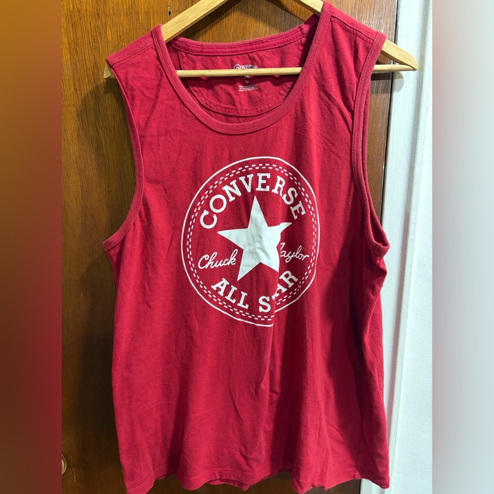 Red Converse Chuck Taylor All Star Graphic Tank Top Men's M